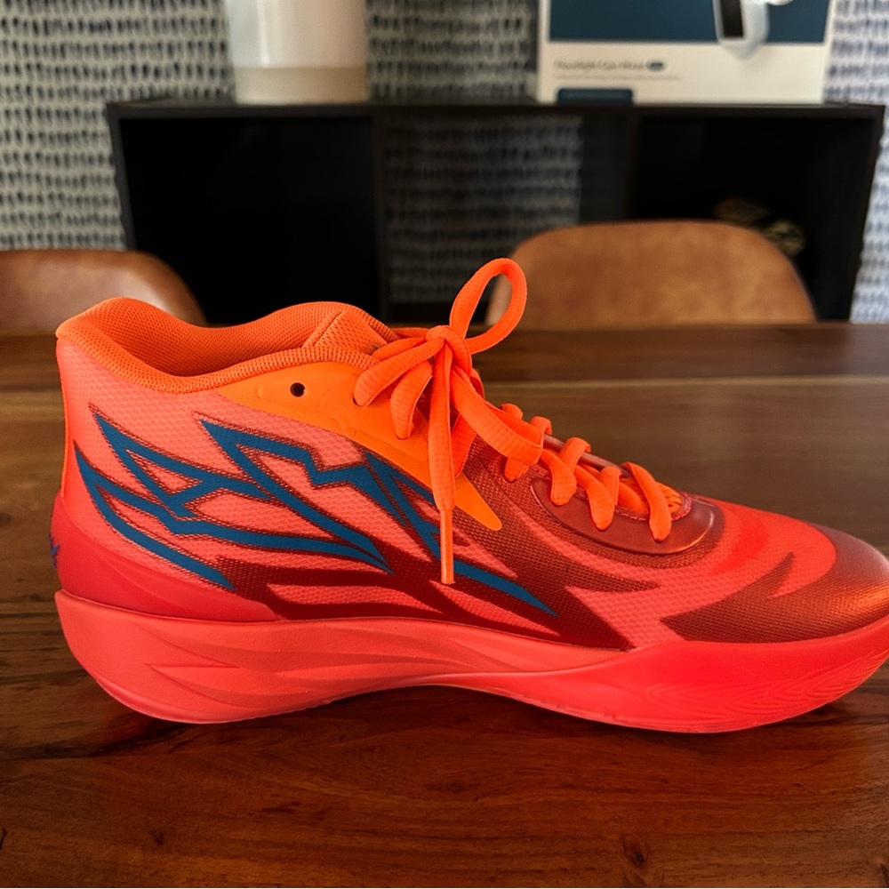 Puma Melo Lamelo Ball Supernova Fiery Coral Ultra Orange Men’s size 9
